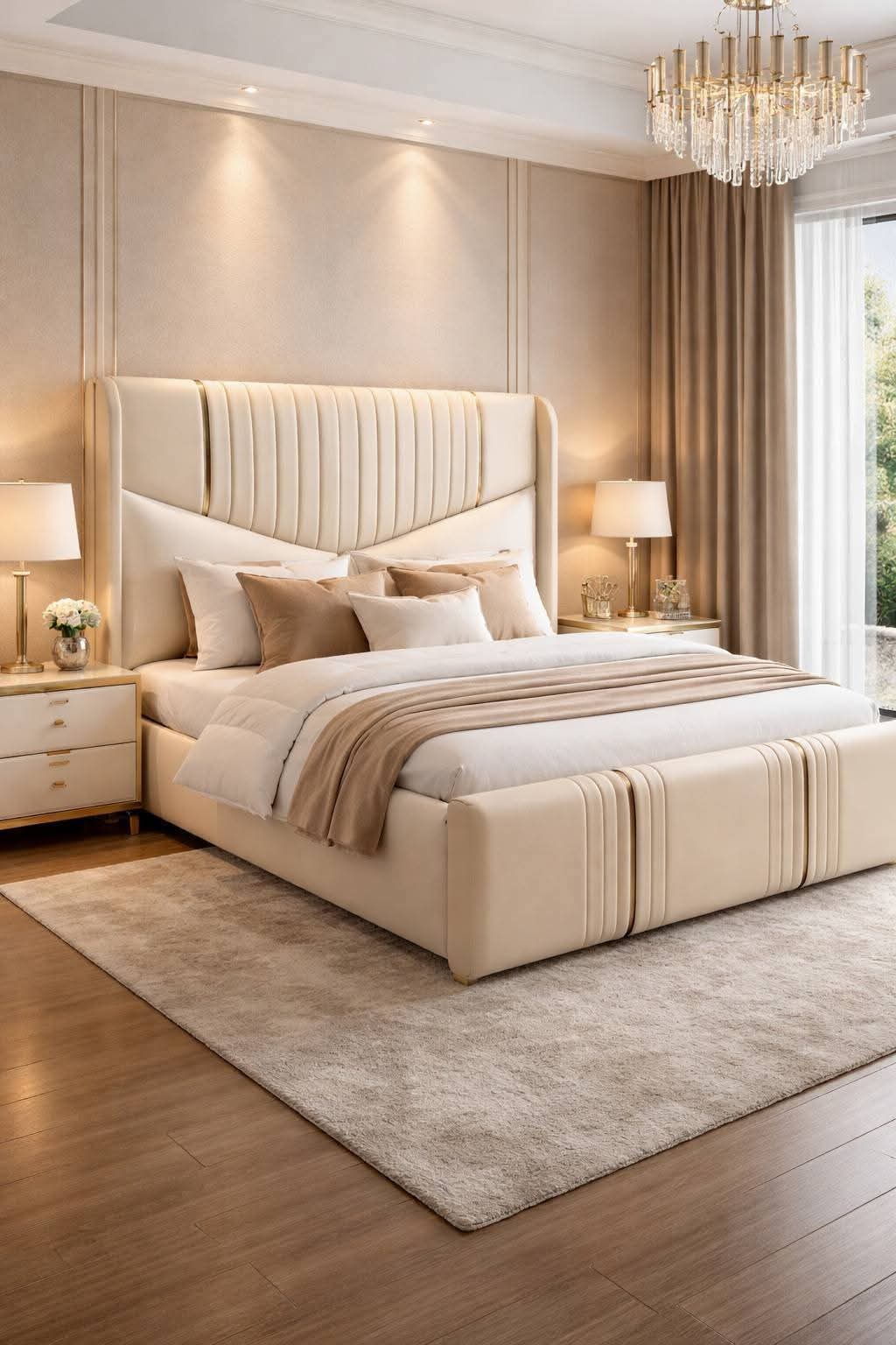 Asili Crescent Upholstered Bed