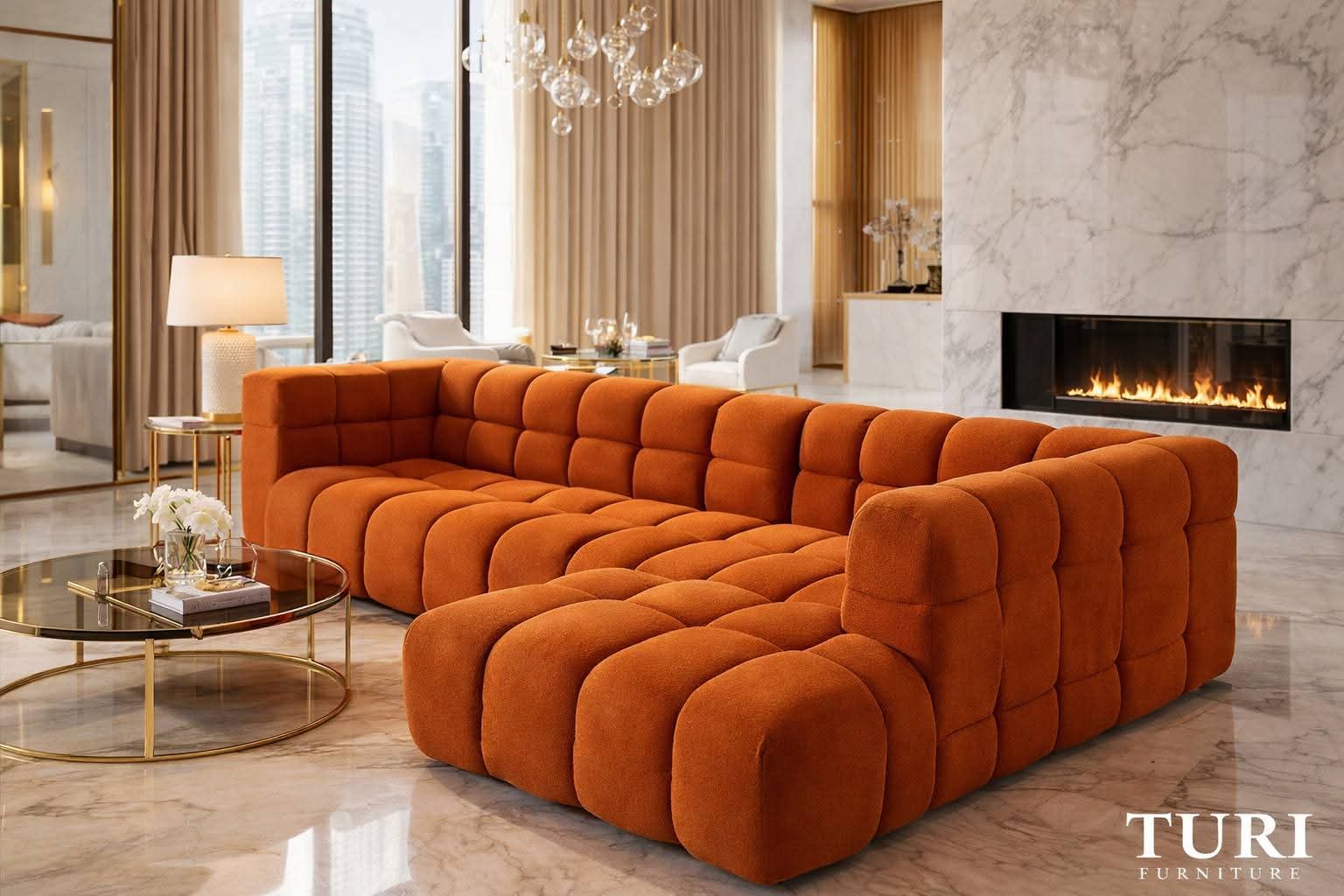 Terracotta Cloud Modular Sectional